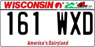 WI license plate 161WXD