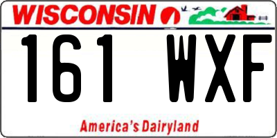 WI license plate 161WXF