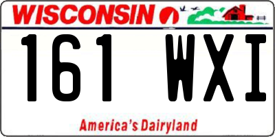 WI license plate 161WXI
