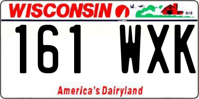 WI license plate 161WXK