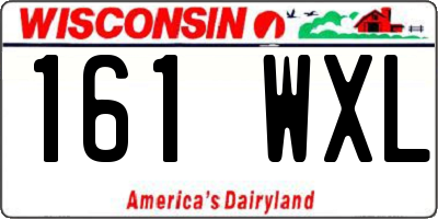 WI license plate 161WXL