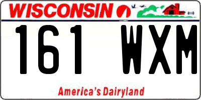 WI license plate 161WXM