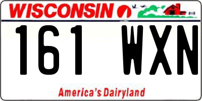 WI license plate 161WXN