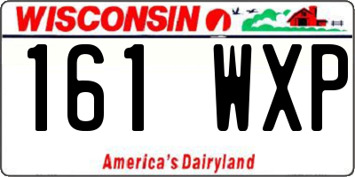 WI license plate 161WXP