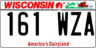 WI license plate 161WZA