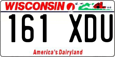 WI license plate 161XDU