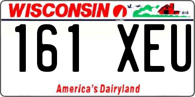 WI license plate 161XEU