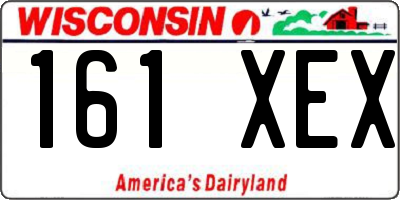 WI license plate 161XEX