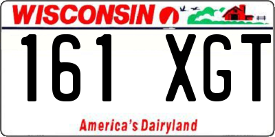 WI license plate 161XGT