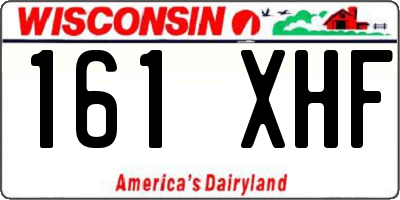 WI license plate 161XHF