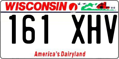WI license plate 161XHV