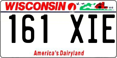 WI license plate 161XIE