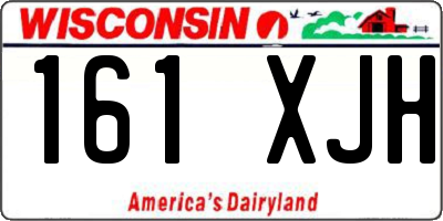 WI license plate 161XJH