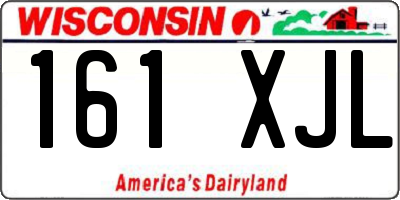 WI license plate 161XJL