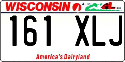 WI license plate 161XLJ