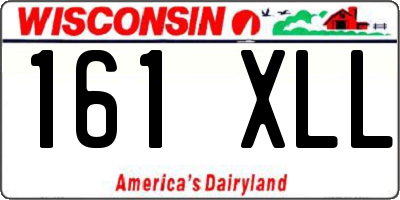 WI license plate 161XLL