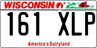WI license plate 161XLP