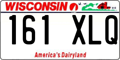 WI license plate 161XLQ