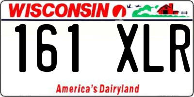 WI license plate 161XLR