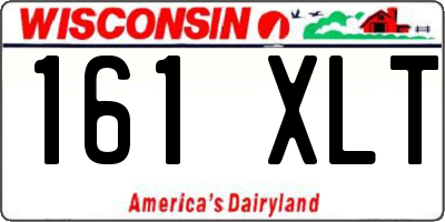 WI license plate 161XLT