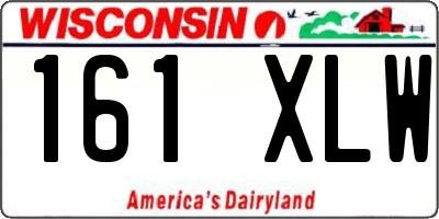 WI license plate 161XLW