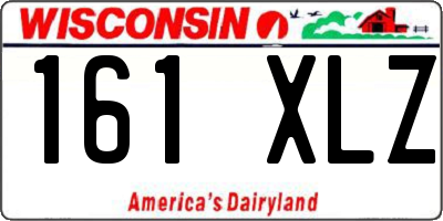 WI license plate 161XLZ