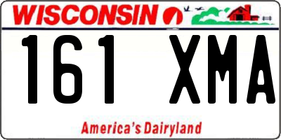WI license plate 161XMA