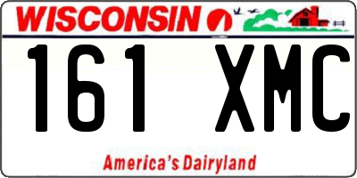 WI license plate 161XMC