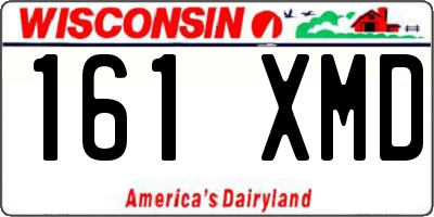 WI license plate 161XMD