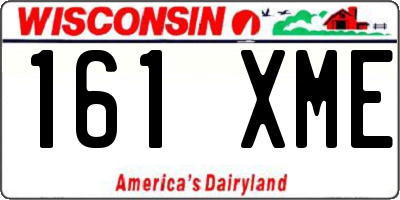 WI license plate 161XME