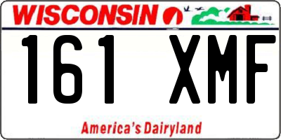 WI license plate 161XMF