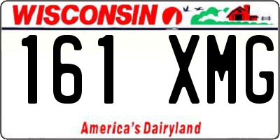 WI license plate 161XMG
