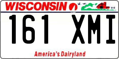 WI license plate 161XMI