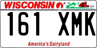 WI license plate 161XMK
