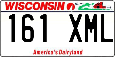 WI license plate 161XML