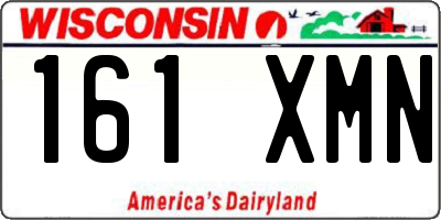 WI license plate 161XMN