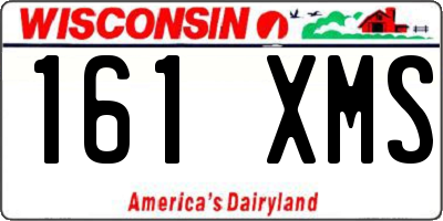 WI license plate 161XMS