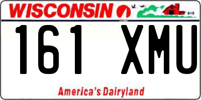 WI license plate 161XMU