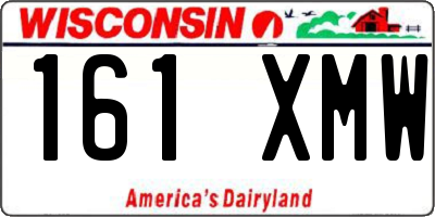 WI license plate 161XMW