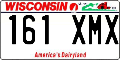 WI license plate 161XMX
