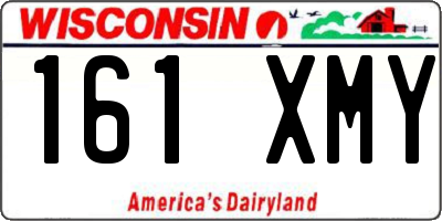 WI license plate 161XMY