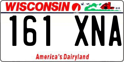 WI license plate 161XNA