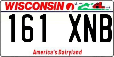 WI license plate 161XNB