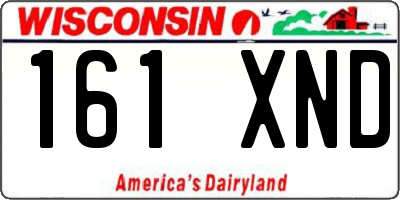 WI license plate 161XND