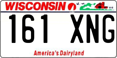WI license plate 161XNG