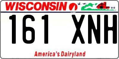 WI license plate 161XNH