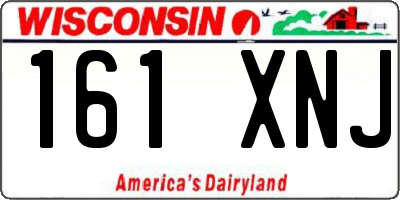 WI license plate 161XNJ