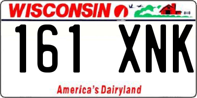 WI license plate 161XNK