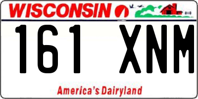 WI license plate 161XNM