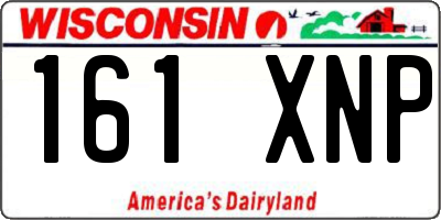 WI license plate 161XNP